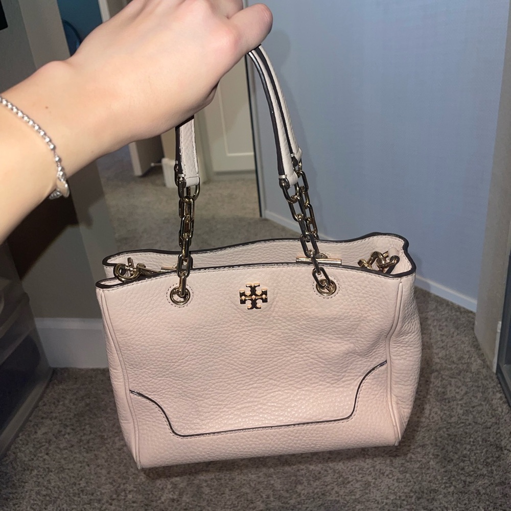 Tory Burch Women's Beige Leather Tote Bag